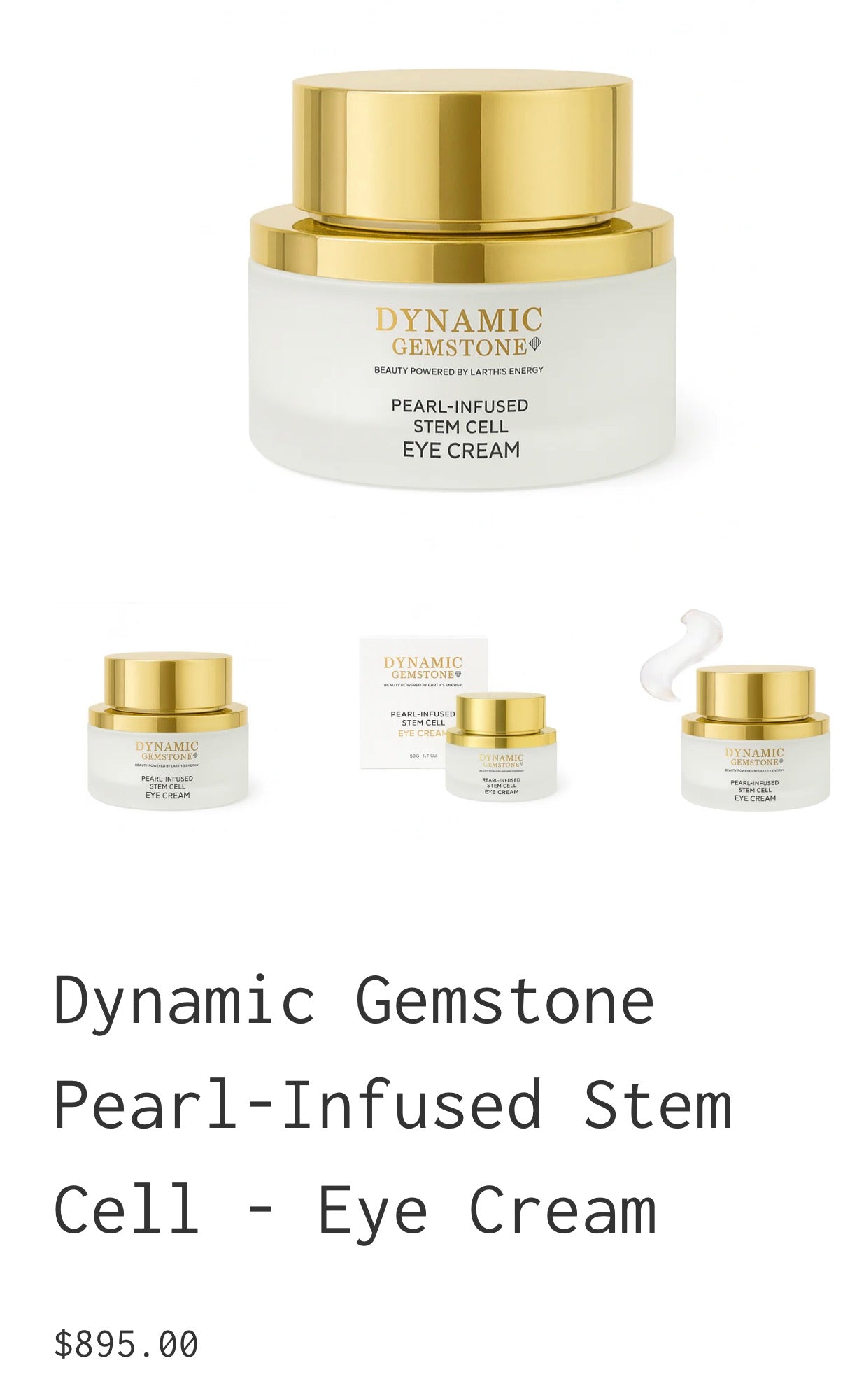 Dynamic Gemstone Pearl-Infused Stem Cell - Eye Cream