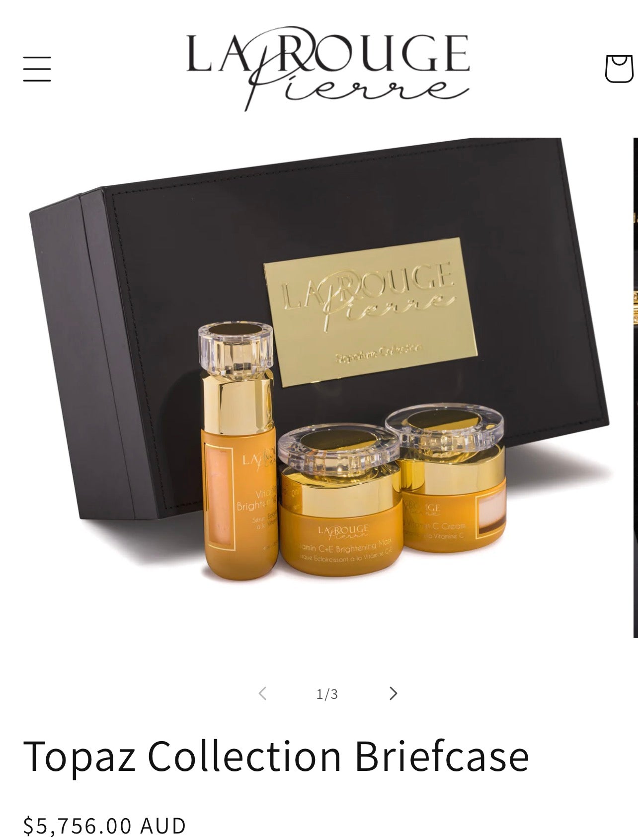 La Rouge Pierre Topaz Collection Briefcase