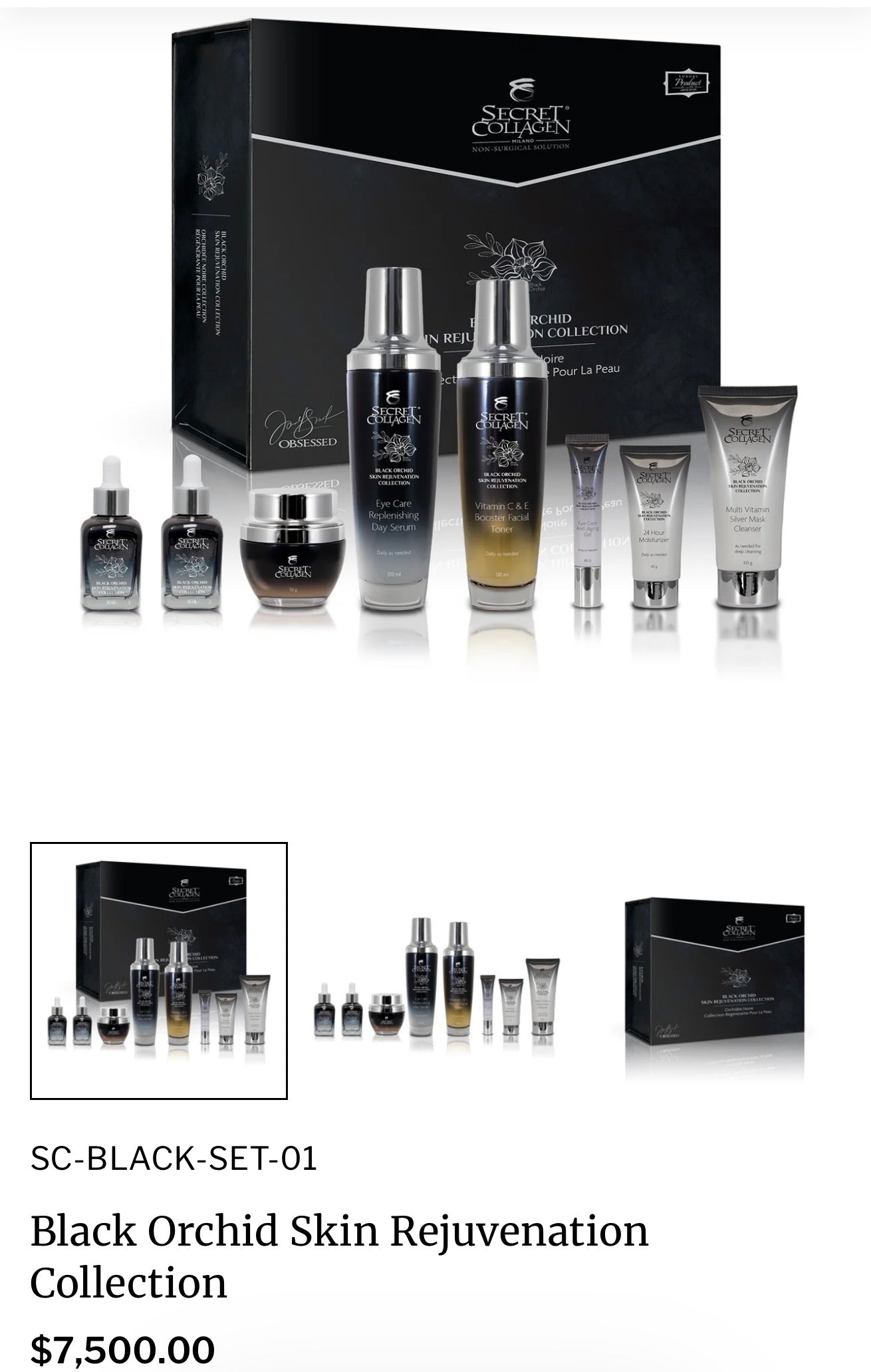 Secret Collagen
Black Orchid Skin Rejuvenation Collection