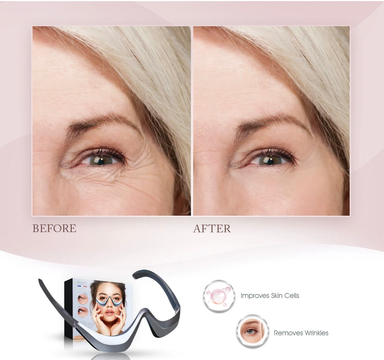 PREDIRE PARIS
Undereye EMS Leader Device | Relax Eyes, Micro-Massage, Remove Wrinkles, EMS