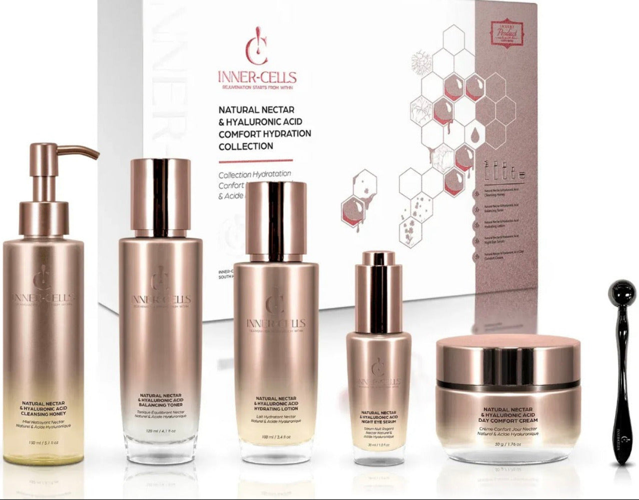 5 Piece Natural Nectar & Hyaluronic Acid Comfort Hydration Collection