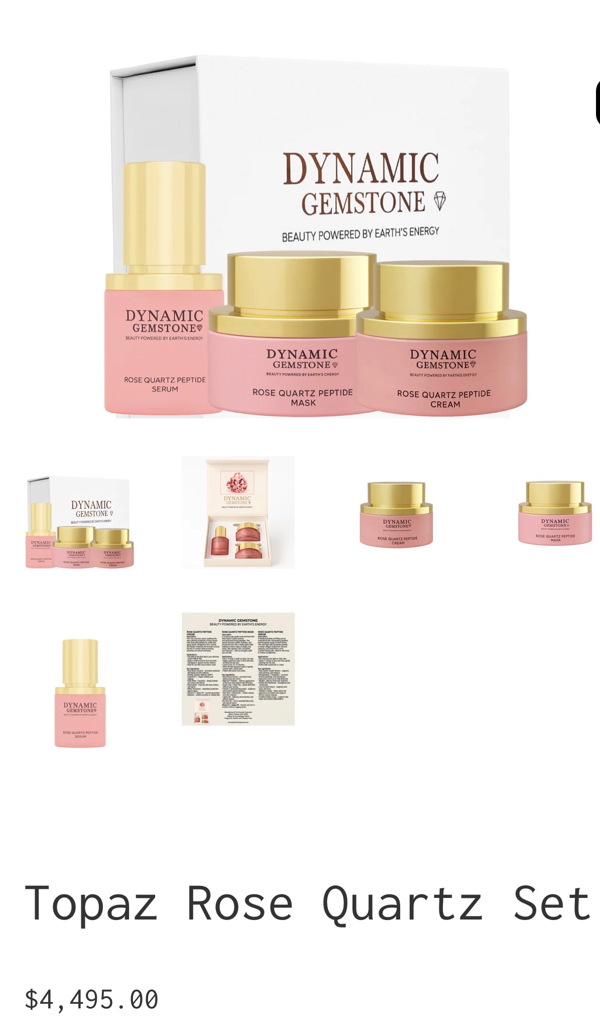 La Rouge Pierre Topaz Rose Quartz Set