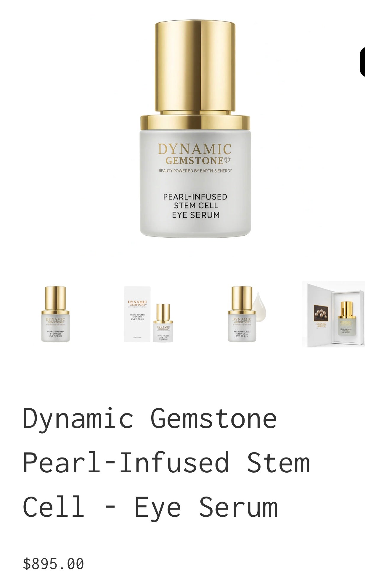 Dynamic Gemstone Pearl-Infused Stem Cell - Eye Serum