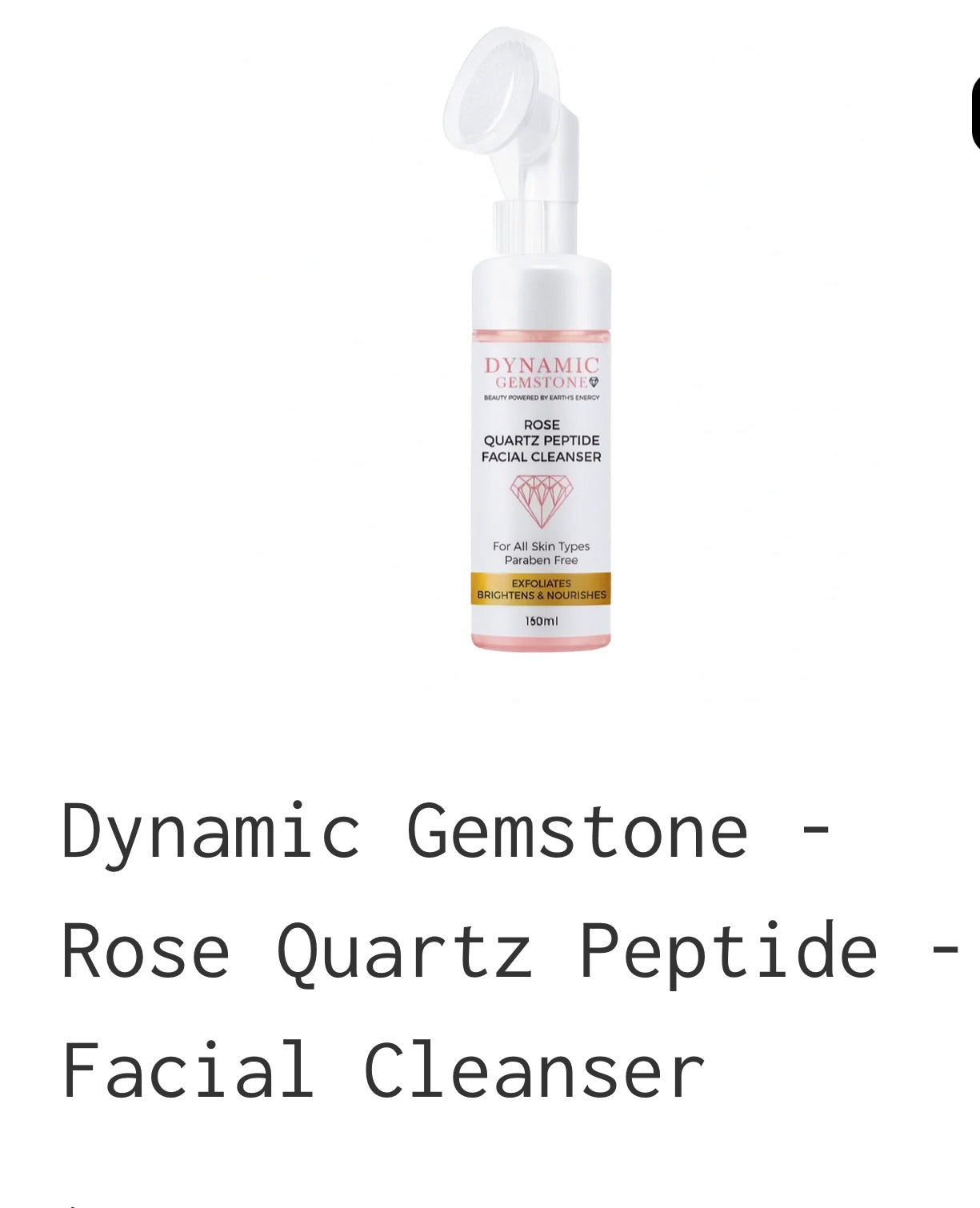 Dynamic Gemstone - Rose Quartz Peptide - Facial Cleanser