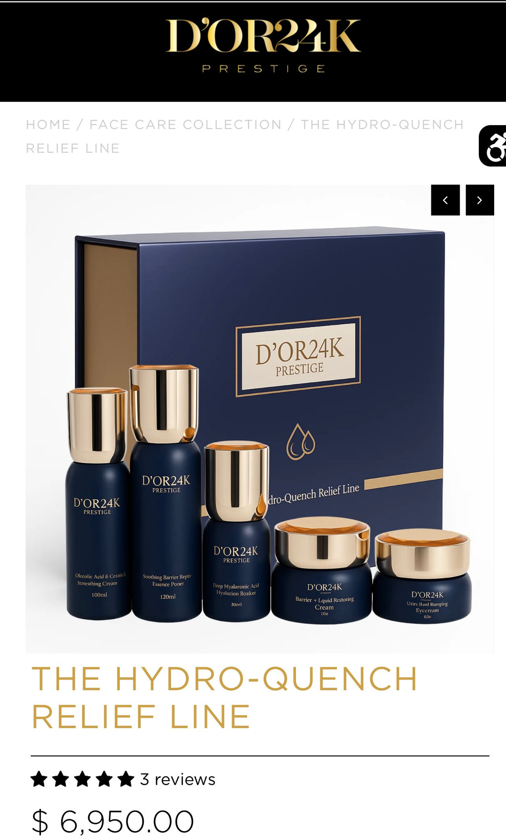 D’or 24k THE HYDRO-QUENCH RELIEF LINE