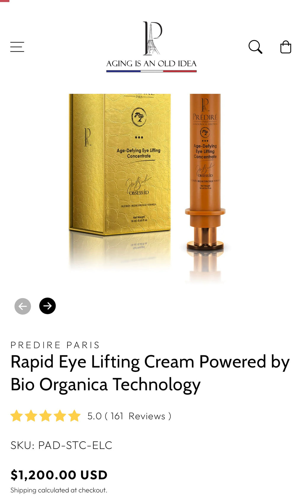 PREDIRE PARIS
Rapid Eye Lifting Cream Powered by Bio Organica Technology