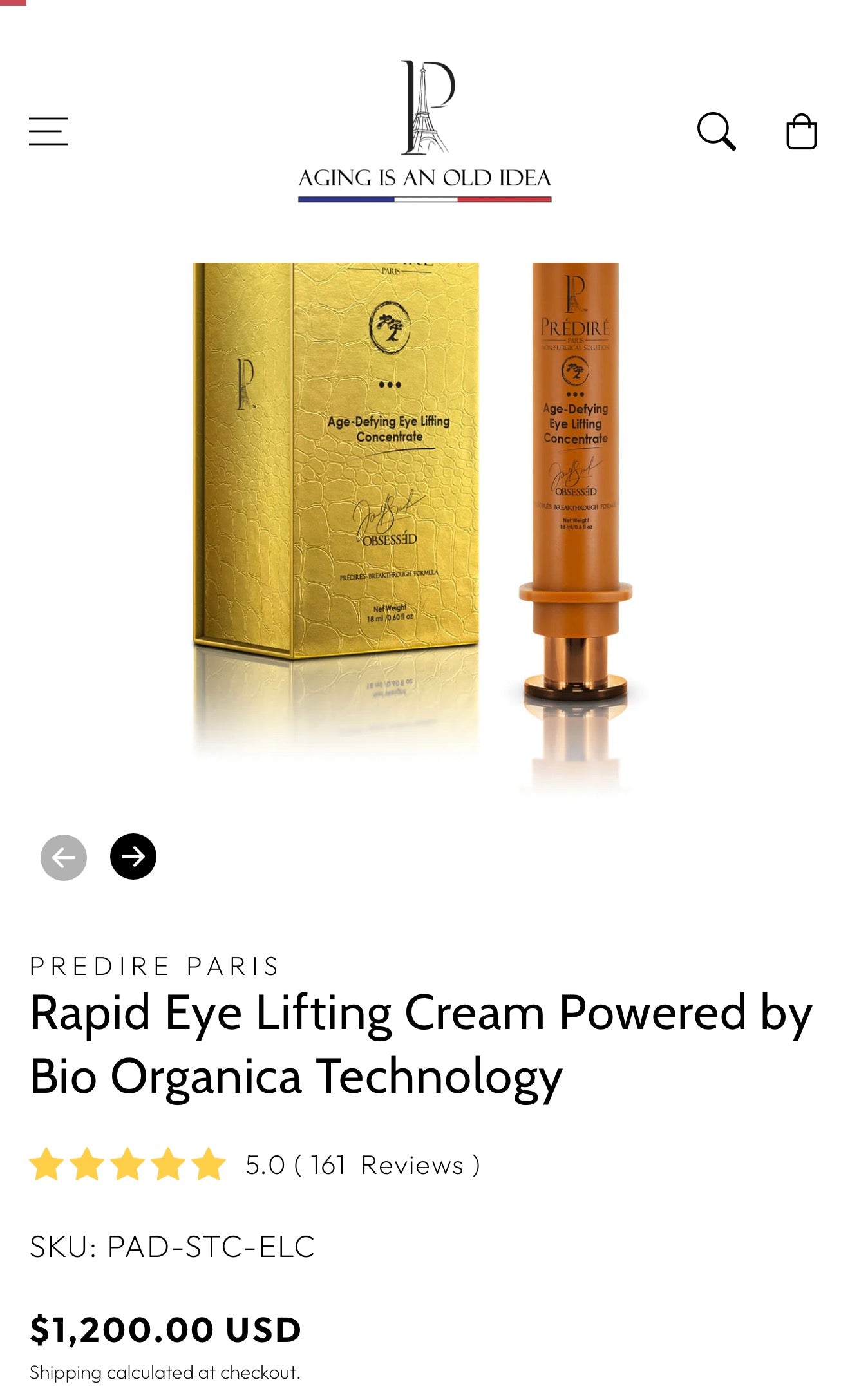 PREDIRE PARIS
Rapid Eye Lifting Cream Powered by Bio Organica Technology