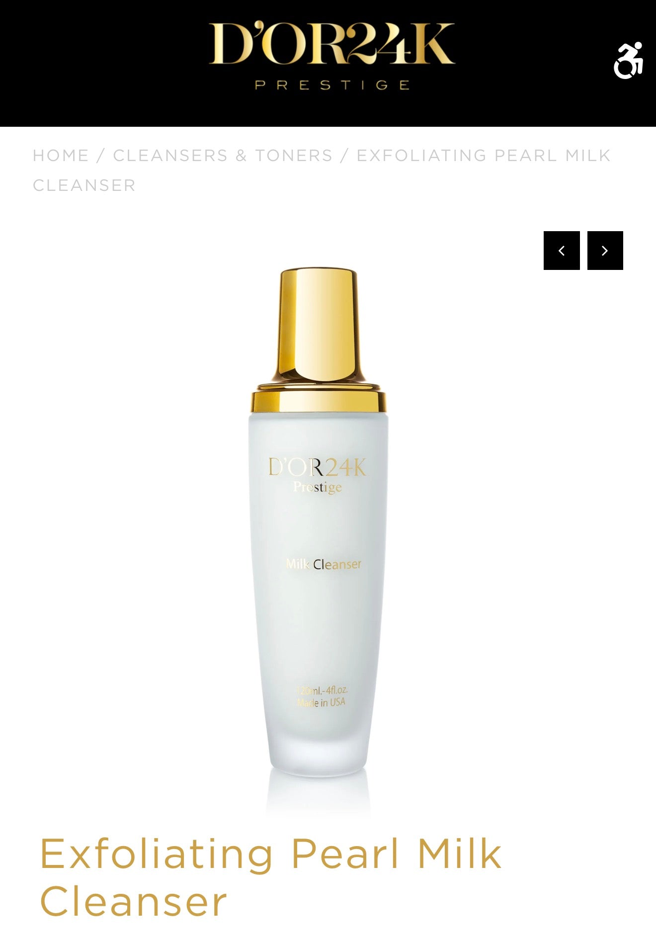 D’or 24k Exfoliating Pearl Milk Cleanser
